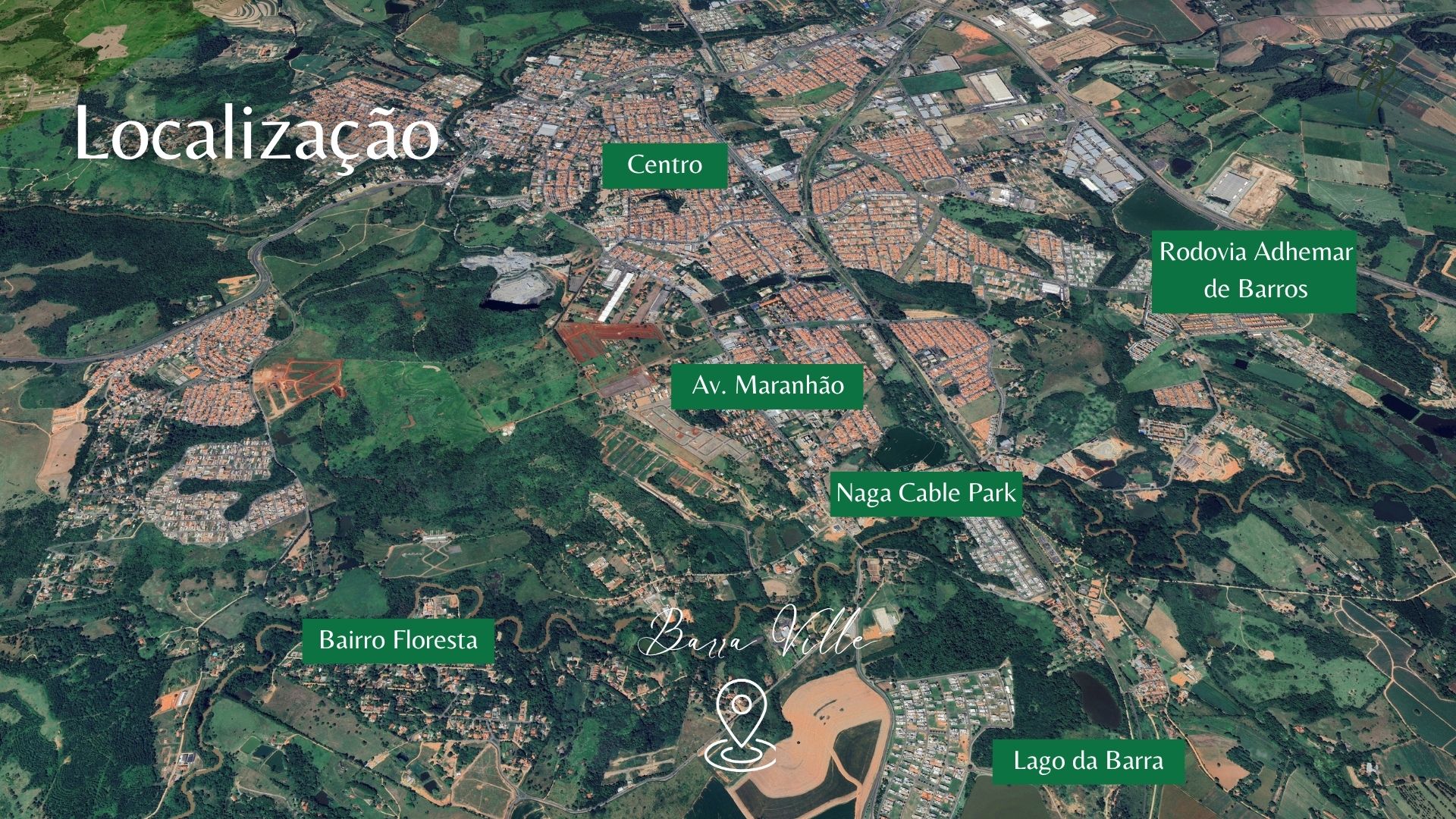 Localização do Barra Ville Residencial no Núcleo Urbano Bom Jardim em Jaguariúna